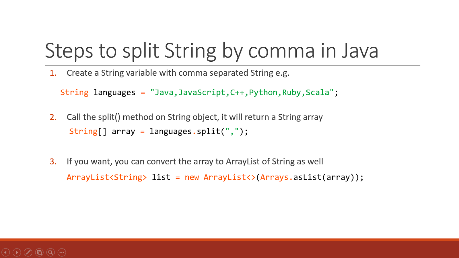 java split string comma example function programming java67 simple tutorial paste tokenizer boost based copy